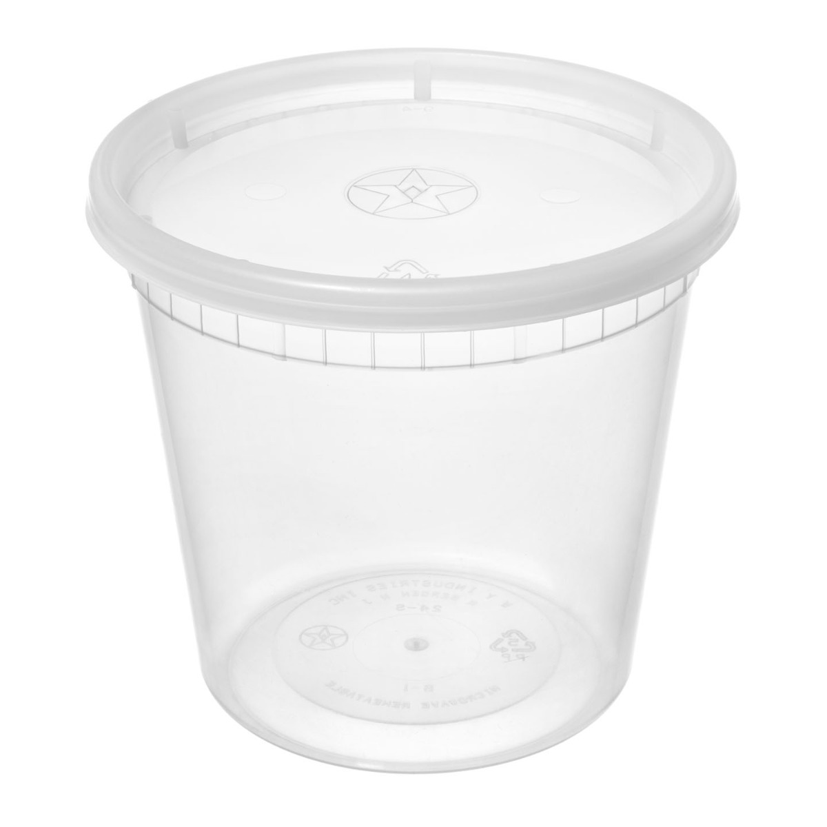 16 oz. Round Clear Plastic Soup Container Set - 240/Case 