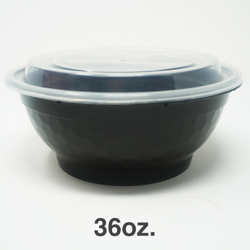 32 oz. Round Clear Deli Food Storage Container w/Lid 48 Sets -100