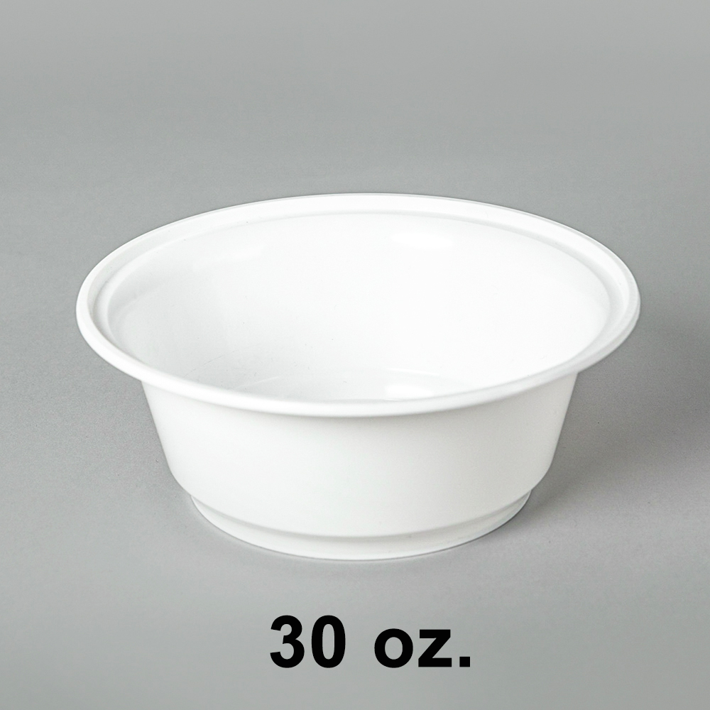 SR 8 oz. Round White Plastic Bowl Set (B08) - 240/Case