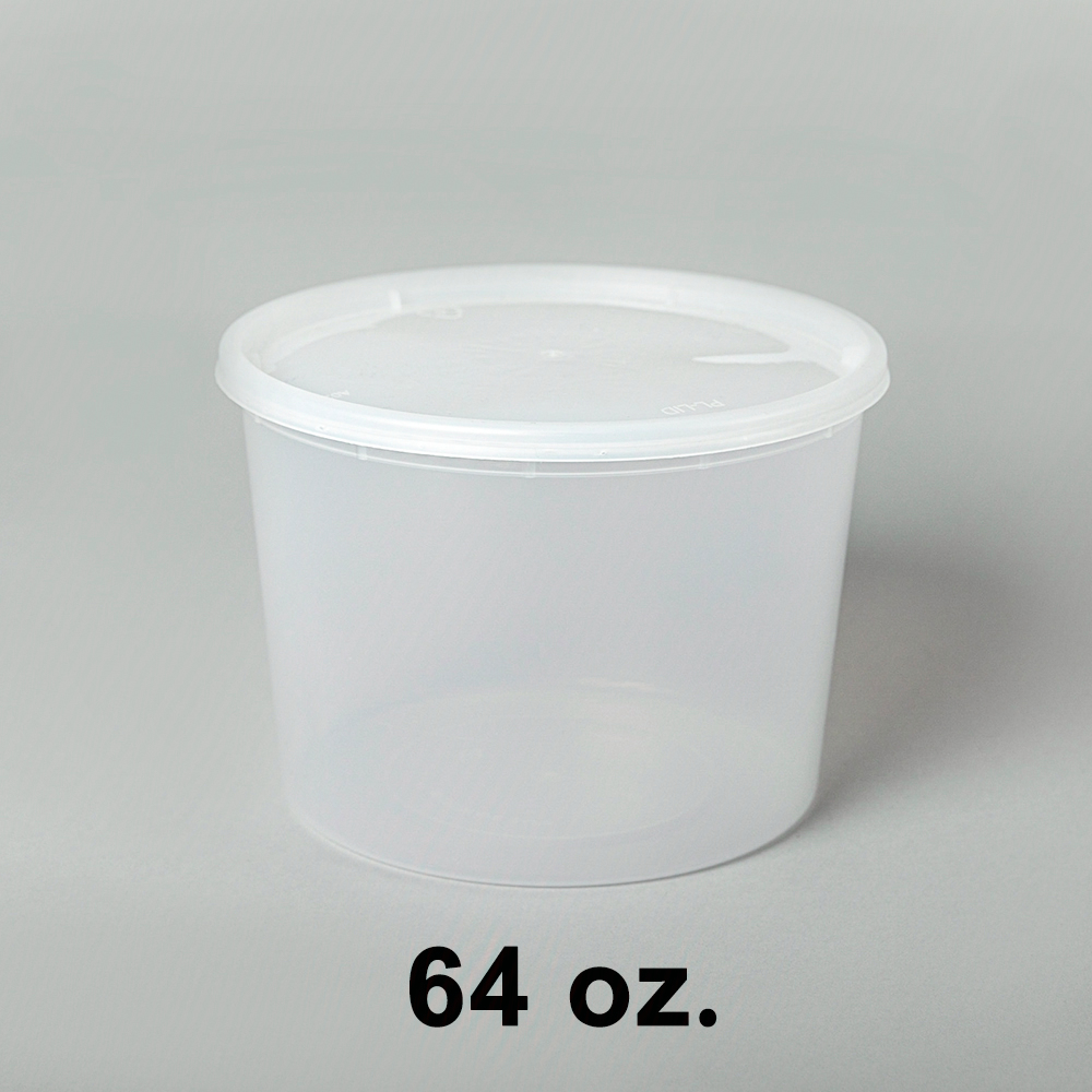1/2 Gallon (64 oz.) BPA Free Food Grade Round Container (T60764) - 200  count - case - ePackageSupply