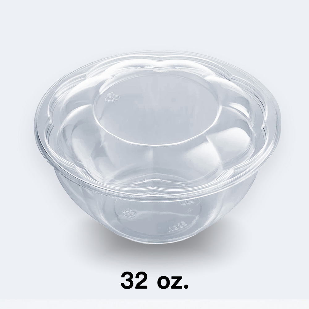 SW PresentaBowls Clear Plastic Bowl with Dome Lid 32 oz. - 150/Case