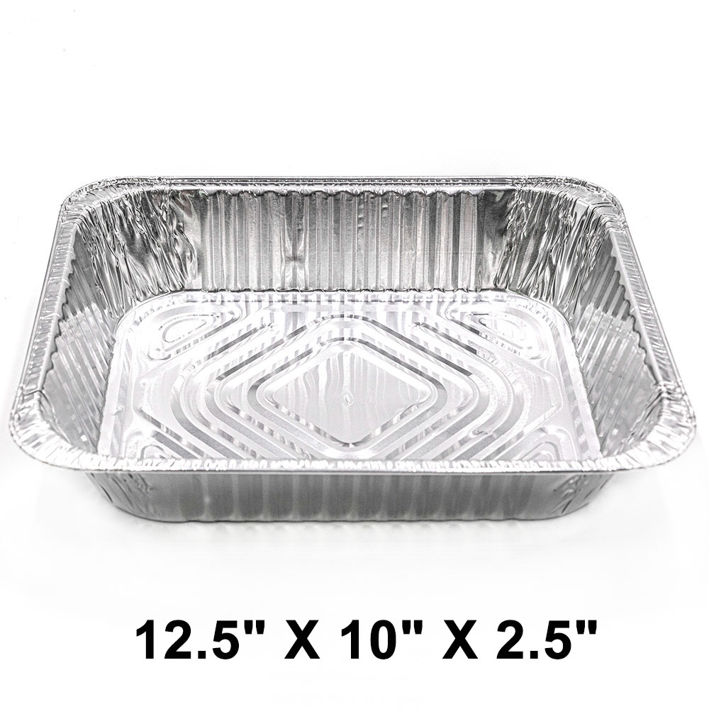 Aluminum Foil Pan Half Size Shallow Depth - 100/Case