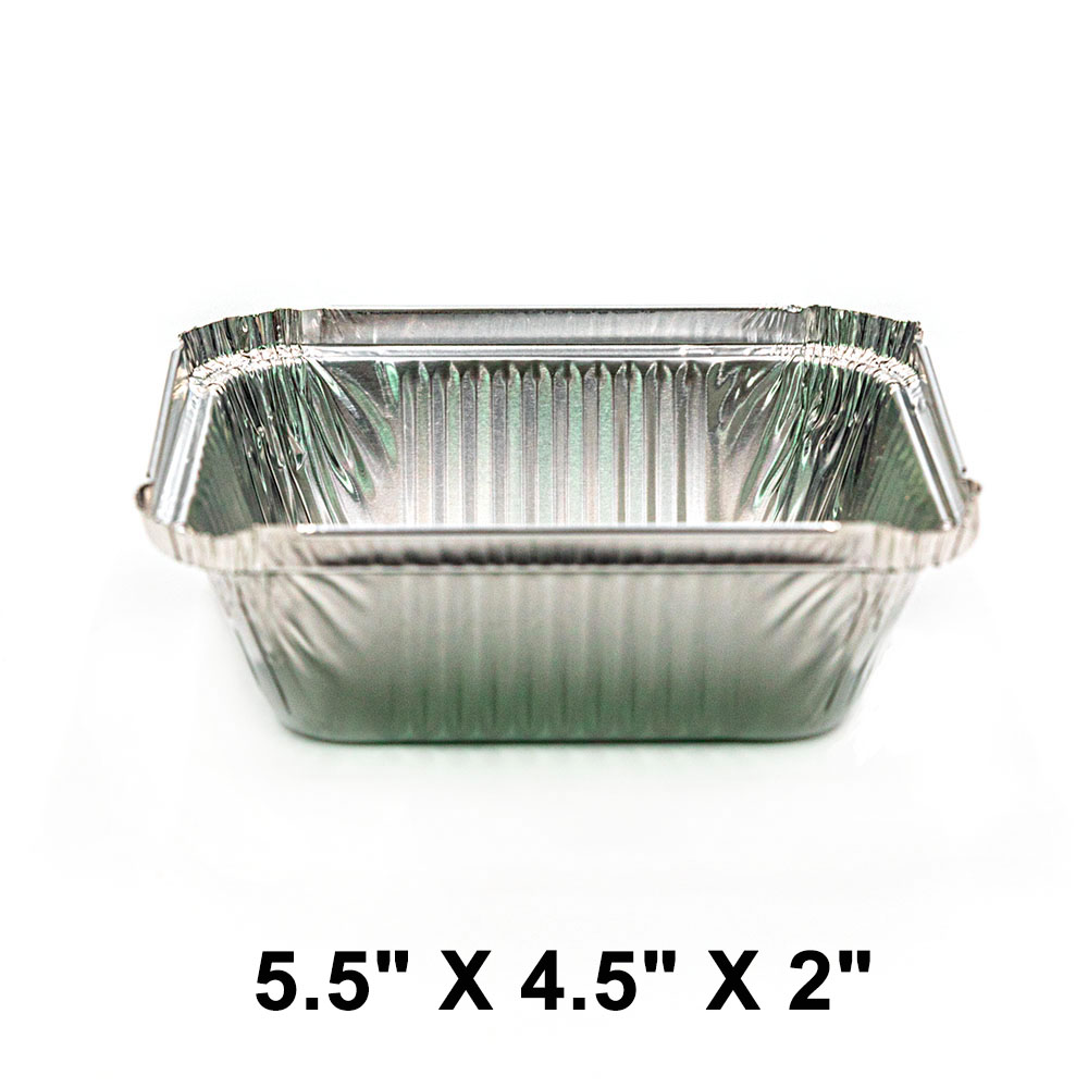 10Pcs Heavy Duty 7''x 5 Rectangular Golden Aluminum Pans with Clear Lids ,  Take-Out Containers, Extra Heavy Aluminum Foil with Strong Seal for  Freshness & Spill Resistance