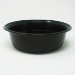 32 oz. 圆形黑色塑料餐盒套装 - 150套/箱
