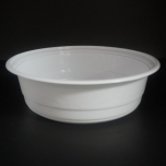 32 oz. 圆形白色塑料餐盒套装 - 150套/箱