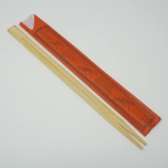 SD 9" Conjoined Bamboo Chopstick With Red Sleeve - 600/Case