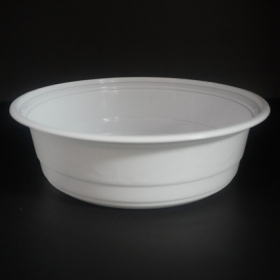 32 oz. 圆形白色塑料餐盒套装 - 150套/箱