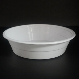 16 oz. Round White Plastic Deli Container Set - 150/Case