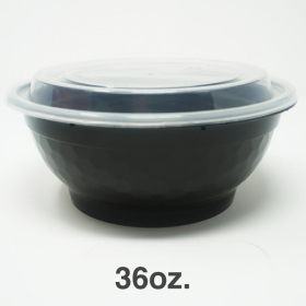 Choice 48 oz. Clear Plastic Salad Bowl with Lid - 150/Case