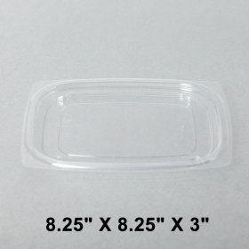 Dart Rectangular Clear Plastic Container Lid For C8DE/C16DE - 1008/Case