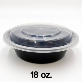 Bokon Round Plastic Bowls, 23 oz Disposable Plastic Bowls