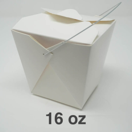 White Chinese Take Out Boxes - 16 oz. Bulk